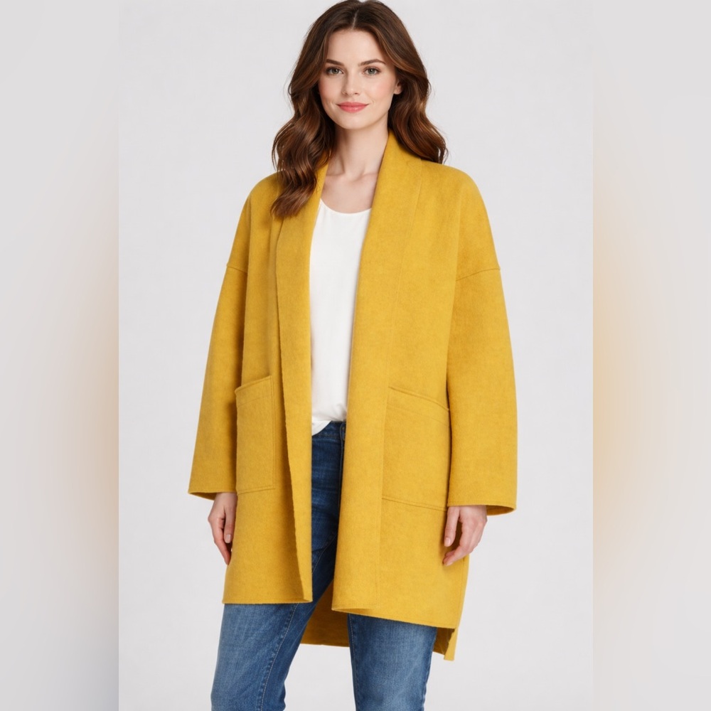 Eileen Fisher Boiled Wool Kimono Coat - Size M